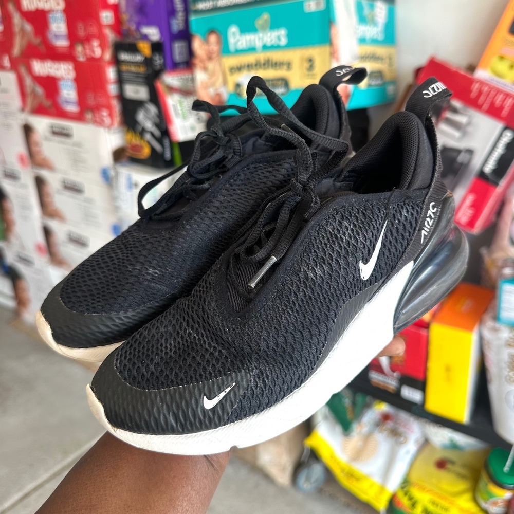 Nike Air Max 270 Little Kids Athletic Shoes Size 2.5Y Black - Picture 14 of 14